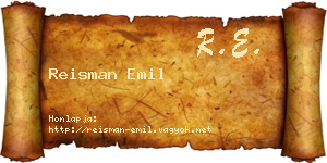 Reisman Emil névjegykártya
